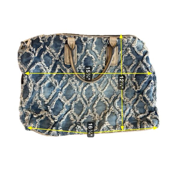 MMS Design Studios Denim Patchwork Handbag (missing 1 Footrest See Picture)‎ - Picture 2 of 7
